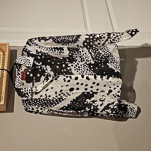 Missoni black and white splatter silk button down